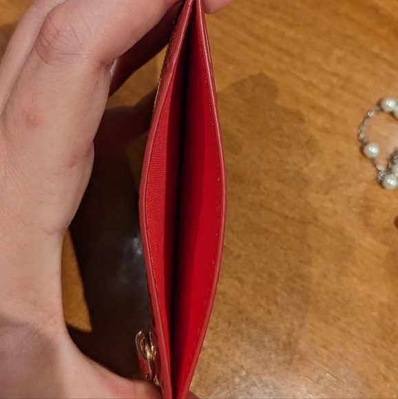 NWOT below the belt faux leather red wallet - Picture 3 of 3